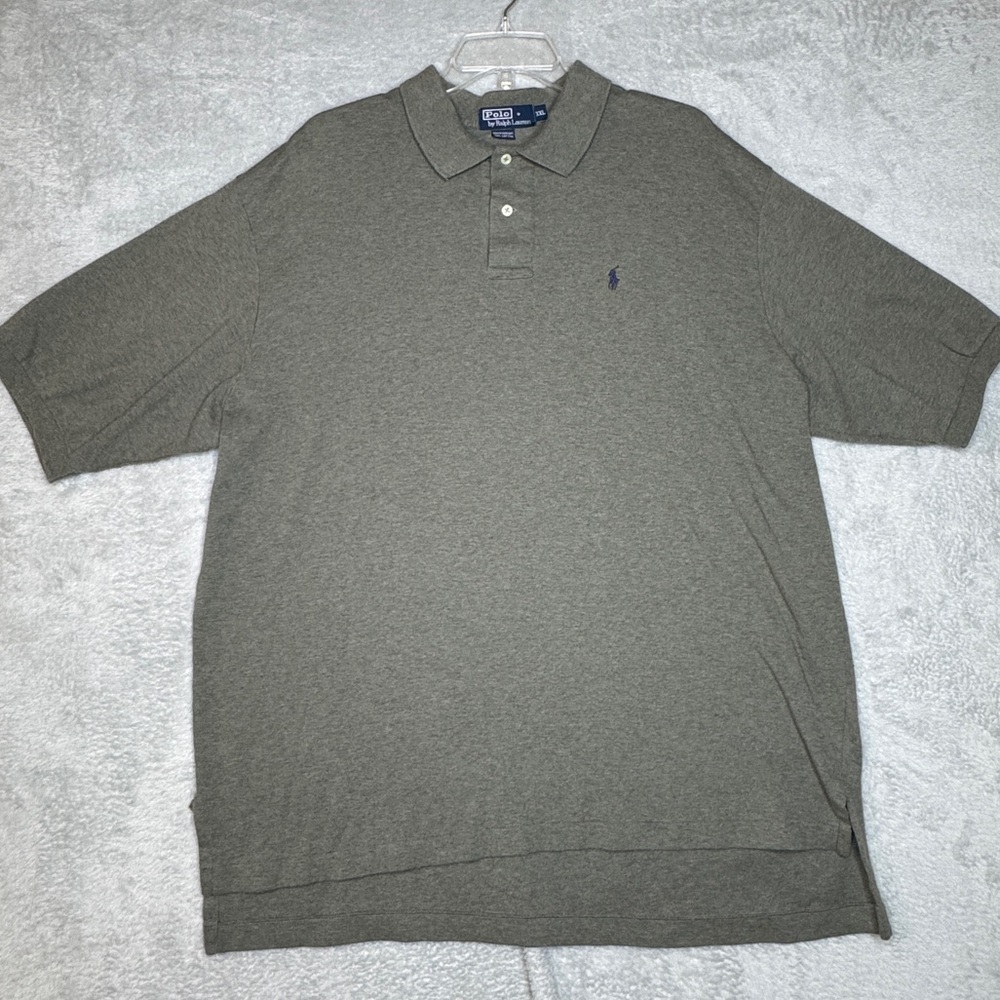 Polo Ralph Lauren Polo Golf Shirt Men's 2XL Gray Short Sleeve 100% Cotton Work